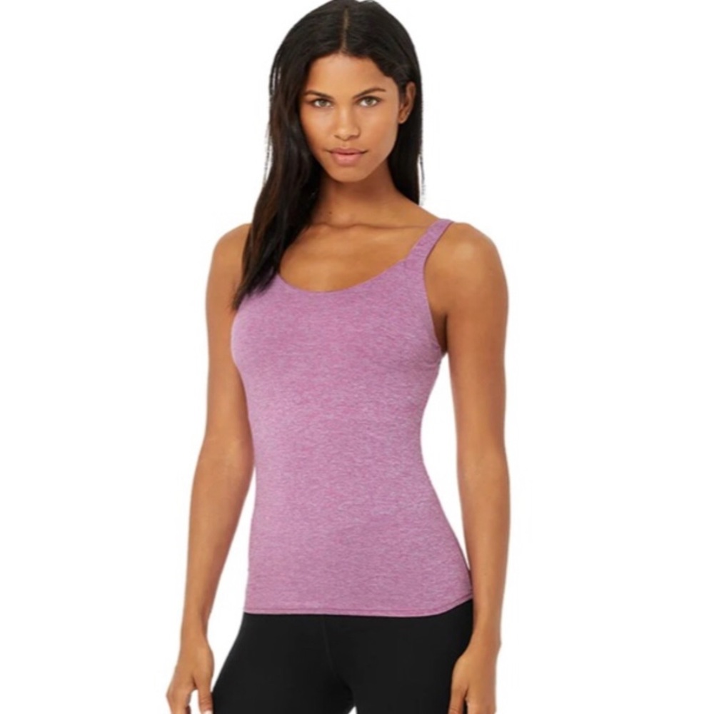 ALO Yoga | Electric Violet Heather Alosoft Complete Tank | Size S